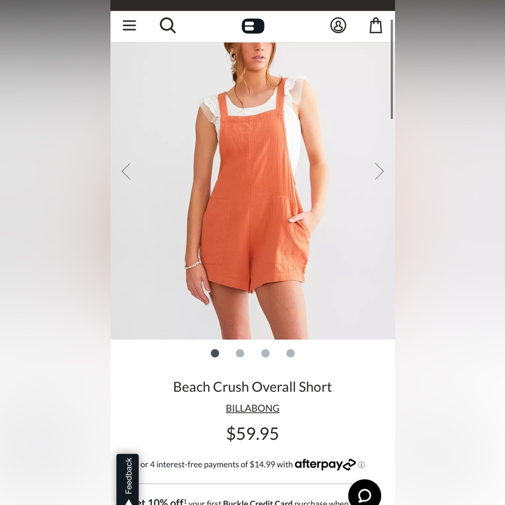 BILLABONG BEACH CRUSH ROMPEE
